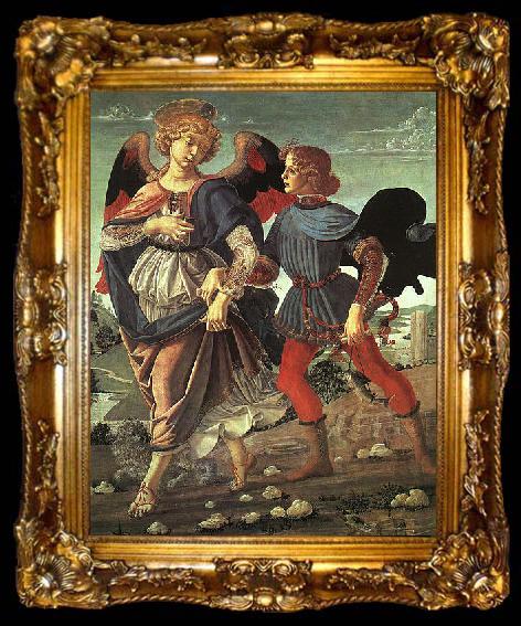 framed  Andrea del Verrocchio Tobias und der Engel, ta009-2